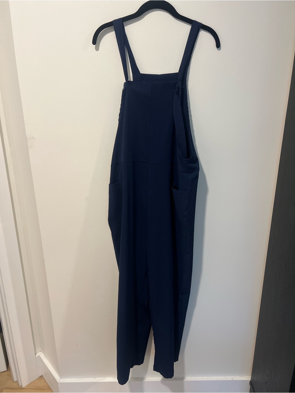 SHEIN Navy Blue Wide-Leg Jumpsuit with Pockets
